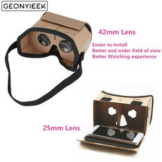 가상 현실 안경 Google Cardboard 안경 3D VR 안경 영화 iPhone 5 6 7 Xiaomi 용 스마트 폰 헤드셋, 3D 안경