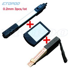웨지 필러 갭 커서 필러 플러그 눈금자 측정 게이지 홈 검사 감지 도구 0-15mm, 0.2mm 3pcs, 3개