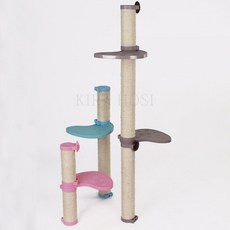 kirahosi DIY 고양이 캣타워 캣폴 2020신상 하우스 45호+덧신증정 M5f4r9r, 1, 커피 기둥 소액의 돈