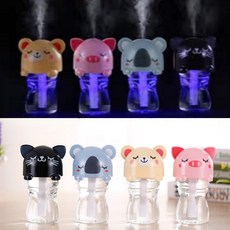 리치프레시 1+1 동물캐릭터 USB 미니 휴대용 가습기 LED라이트, 고양이, 돼지