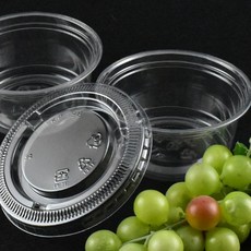DO 98파이 6온스 투명컵 일회용 디저트컵 1000세트(평막힘뚜껑포함), 1개