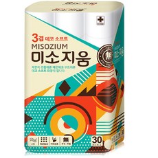 조 이 미소지음 화장지휴지 두루마리3겹30롤, 1개, 30롤