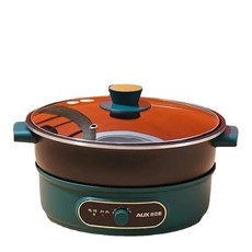 멀티 쿠커 분리형 전기 냄비 밥솥 코팅 볶음 기능, 1) green - 220V 4L, 1개