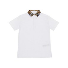 [버버리] 키즈 체크 카라 반팔티셔츠 JOHANE CHECK 8073160 A1464 (성