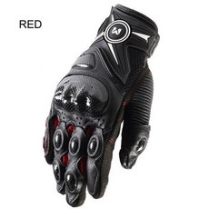 [해외] DROPSHIPPING MASONTEX 가죽 탄소 수호자 오토바이 장갑 터치 스크린 오토바이 GUANTES LUVA GUANTI GANTS MOTO, Red XL