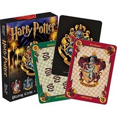 AQUARIUS Harry Potter Playing Cards - House Crests Themed Deck of Cards for Your Favorite Card Game, One Color_One Size, One Color, 상세 설명 참조0