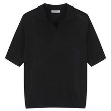 워셔블슬릿넥반팔스웨터