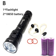 스쿠버랜턴 8000 루멘 dx4s led 다이빙 손전등 4 xm-l2 u2 수중, b, 백색광