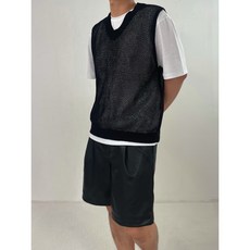 남자시스루니트조끼