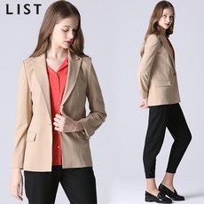 리스트 패플단독-리스트 핀스트라이프 원버튼 재킷