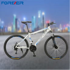 출퇴근 가벼운 하이브리드 픽시 경량 26인치 28인치 입문용 자전거, 24속, 24단알루미늄/스포크휠/화이트블루
