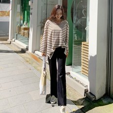퍼니걸스 단가라 브이 티셔츠 부츠컷 팬츠 세트_8046