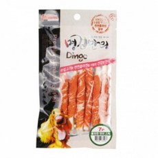 강아지 간식 애견양치껌 딩고껌 연어스틱7p 큰개껌 치약껌, 60g, 1개 - 양치껌