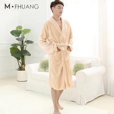 3초가운 이케아샤워가운 잠옷 여성 겨울 커플 두껍게 및 연장 이케아목욕가운 극세사수면잠옷