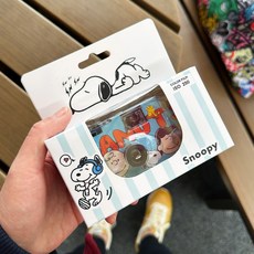 짱구 일회용 필름카메라 선물 플래시 빈티지 레트로, 1개, 스누피 18장 컬러 필름