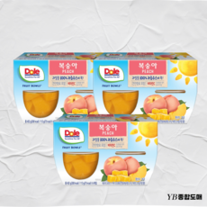 Dole 후룻볼 복숭아 과일 통조림, 1세트