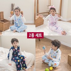 보송보송 정품 캐릭터 아동 수면잠옷 조끼/바지 2종세트