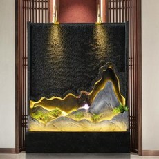 인테리어분수 집들이선물 수막벽 병풍 물 가산호텔 거실 조경장식 실내 분수 수경 개업 선물, 01 s102 스몰사이즈 길이 125CM 가