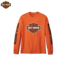 (해외직구) 정품 HARLEY DAVIDSON(할리 데이비슨) 긴팔 티셔츠 라이딩 셔츠_CT_HA_01, XL, 오렌지