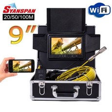 내시경 카메라 파이프 검사 카메라 HD 1080P 8GB DVR 와이파이 SYANSPAN IP68 방수 안드로이드 7 인치 9 인치 화면, 01 60 m_01 7in No Function