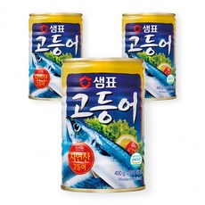 고등어 통조림 400g 3캔 샘표 김치고등어찜용, 3개