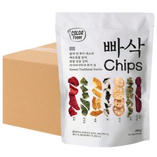 채소 부각 빠삭칩 (200g x 12봉) - 1box 빠삭Chips