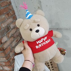 바나나스푼 테드곰 봉제인형 생일 테드 곰인형, 생일테드인형