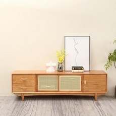 스터디카페 자개장 고가구 북유럽 일식 원목 덩굴 편집 TV 캐비닛 현대식 미니 홈형, 01 체리 180x40x52.5, 01 복장을 갖추다