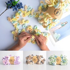 100g/공 패션 fing링 루프 원사 슈퍼 부드러운 손 뜨개질 푹신한 서클 코튼 DIY 수제 소재 크로 셰 뜨개질 Scraf 모자