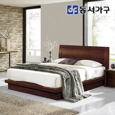 동서가구 DH168 일반형 Q 퀸 침대 DF627831, 월넛