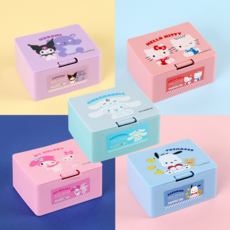 산리오 프렌즈 다용도 원터치 소품 액세서리 용돈 보관함, 2개