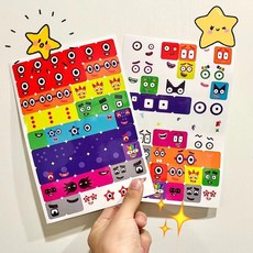 넘버블럭스스티커 매거진 Numberblocks 애니메이션 패턴 diy, 1개, A