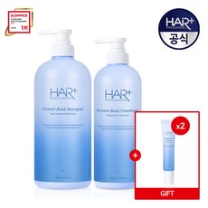 [헤어플러스] 단백질 본드 샴푸 1000ml+트리트먼트700ml (+단백질 앰플 15ml X2개 증정), 상세 설명 참조, 1개, 상세 설명 참조