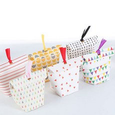 선물포장 답례품박스 포켓박스 리본포함, 12cm10cm6cm6cm, 포켓박스블랙도뜨