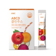 HWC ABCD 클린주스 빼빼주스 비트 당근 사과 비타민D, 4) 6+2박스 (8개월분), 3.5g, 2개