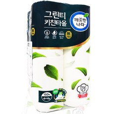깨끗한나라 데일리 키친타올 그린티 150매, 8개, 8롤