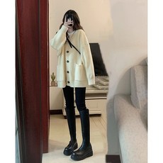 오버핏 5버튼 니트 가디건 빅사이즈 봄 가을 겨울 아우터