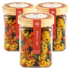 제주 수제 메리골드 꽃차 마리골드 꽃송이 용기형 30g, 1개입, 3개