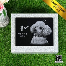 비석 강아지비석 수목장 사진비석 평장비석 반려비석 묘비석 참비스톤, 1개
