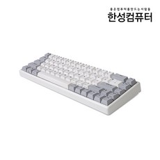 한성컴퓨터 TICO 블루투스 유무선 겸용 무접점 키보드 50g, GK868B, 화이트, 텐키리스