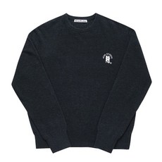 아크네 아크네스튜디오 B60293 DARK NAVY MELANGE 자수 로고 남성 니트