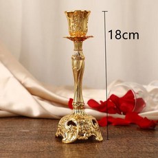 테이퍼 캔들 거치대 캔들 거치대 골드 실버 촛대 결혼식 공식 홈 식탁 장식, 05 Classic Gold 18cm_01 1 개, 1개