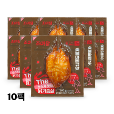 조아닭 THE 소스가 맛있는 닭가슴살 숯불 바베큐맛 10팩, 100g