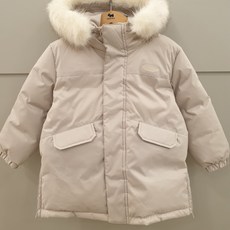 <트윈키즈> 가볍고 따뜻한 덕 다운 후드 하프 점퍼 (100~145)_NC순천점