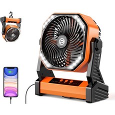 AddAcc 슬림 선풍기 접이식 폴딩팬 Acc 20000m 추가아 배터리 작동 팬 휴대용, Orange