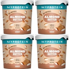 Myprotein 마이프로틴 올 네추럴 아몬드 버터 크런치, 4개, 1kg