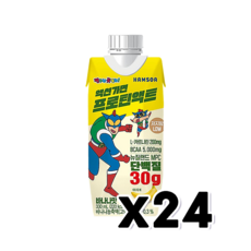 짱구 액션가면 프로틴액트 바나나맛 단백질음료 330ml x 24개