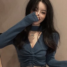홀가먼트니트 마음 상의 여성디자인감각 개성
