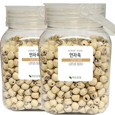 FOX SEED 거피 연자육 베트남산 껍질깐 연자육 차 [연심제거] 통 연자육 100%, 2개, 800g