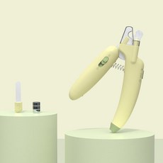 가또나인 고양이 강아지 LED 바나나 발톱깎이, 1개, 그린